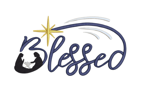 Blessed Nativity Embroidery Design
