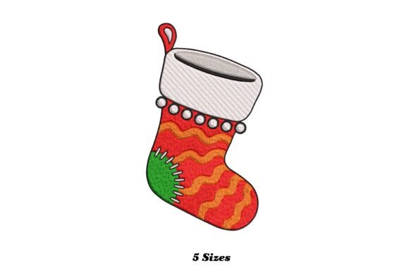Christmas Socks Embroidery Design
