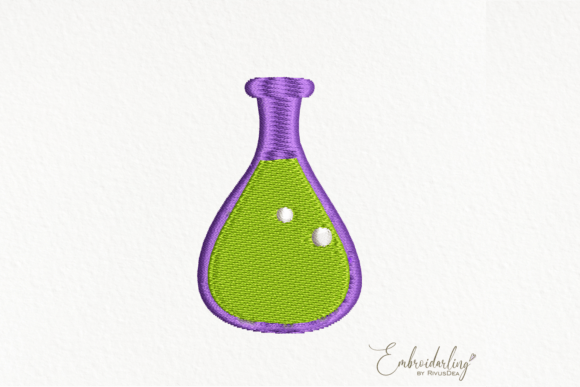 Cute Halloween Poison Buttle Embroidery