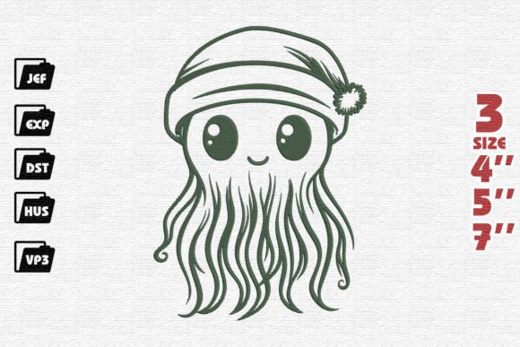 Cute Jellyfish Embroidery