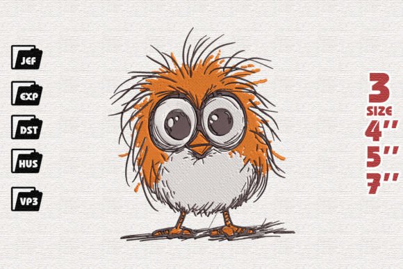 Funny Chicken Embroidery