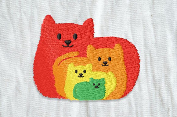 Rainbow Cat Embroidery Patch