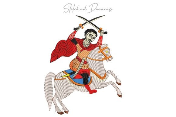 Warrior Knight Embroidery Design