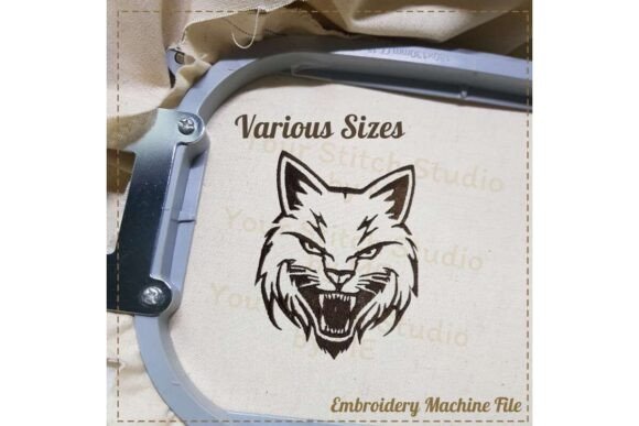 Wildcat Outline Embroidery Design